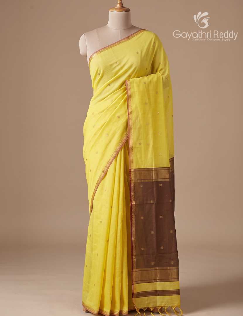 Sico Saree in Yellow and Brown