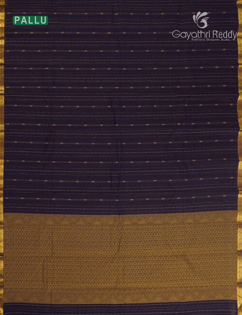 Pure Kanchi Cotton Saree in Deep Burgundy