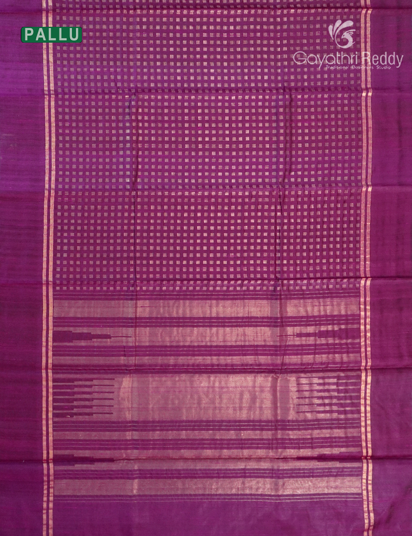 Pure Khadi Pattu Saree in Deep Magenta