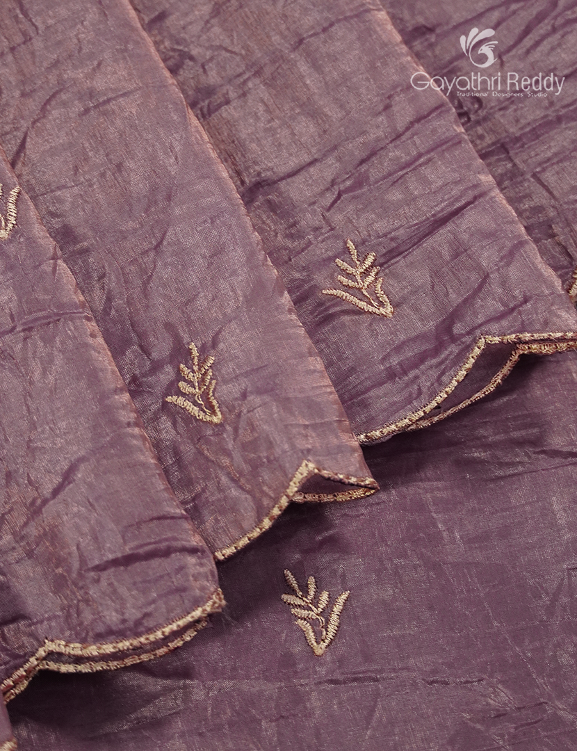 Glass Organza Saree in Mauve
