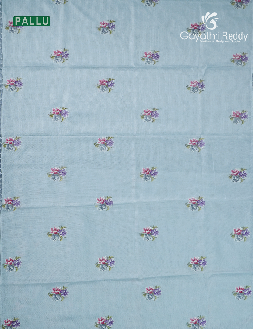 Kota Fancy Saree in Powder Blue