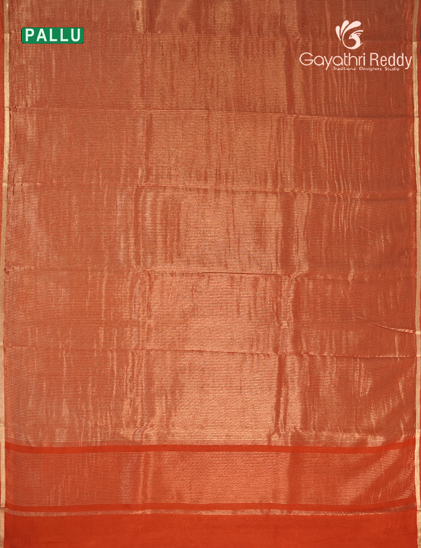 Pure Tissue Saree in Orange