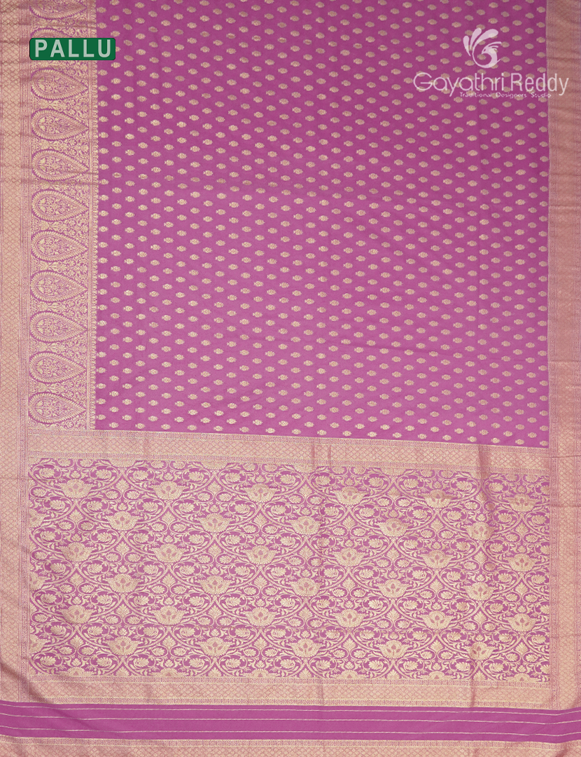 Banaras Georgette Saree in Mehr Pink