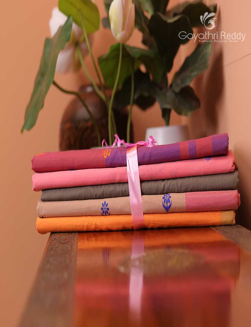Silk Cotton Sarees Combo ( Set of 5 )