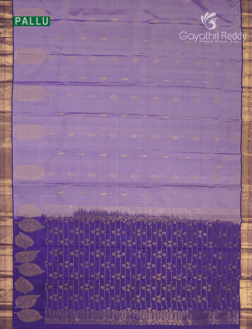 Pure Kanchipuram Silk Saree in Lavender and Violet