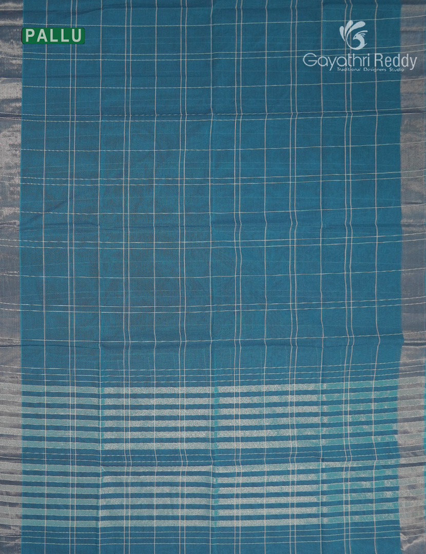 Pure Kanchi Cotton Saree in Light Peacock Green