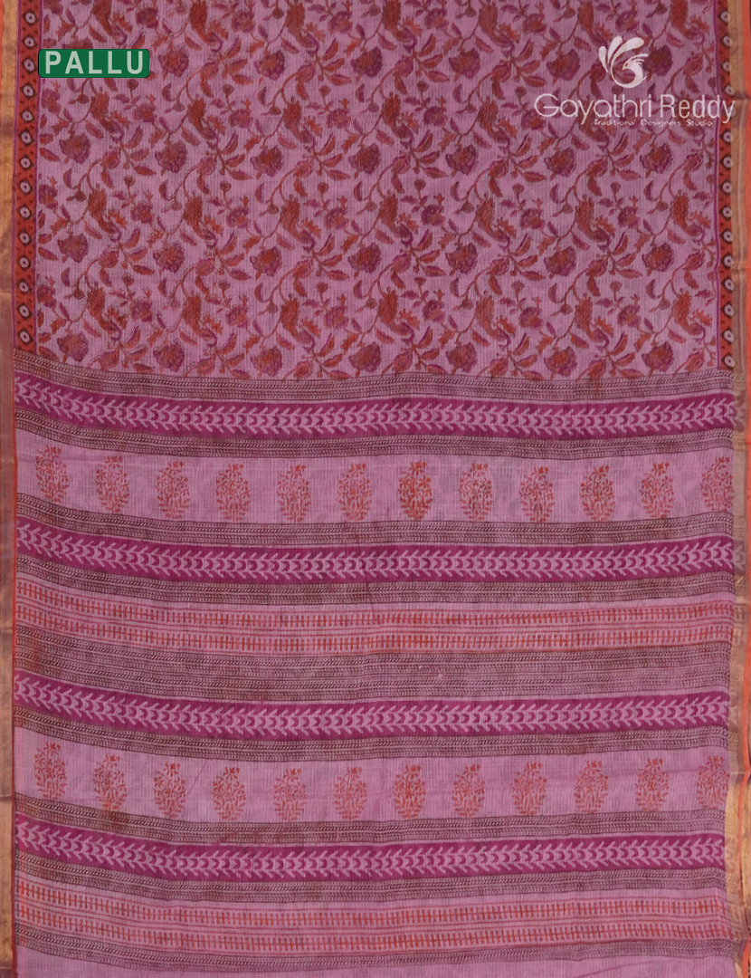 Premium Quality Cotton Kota Saree in Baby Pink and Lotus Pink