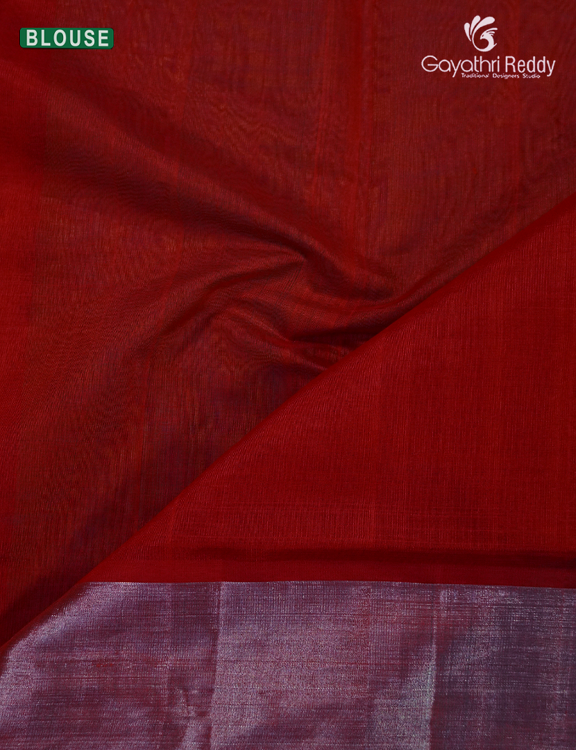 Pure Arani Sico Saree in Pista Green and Red