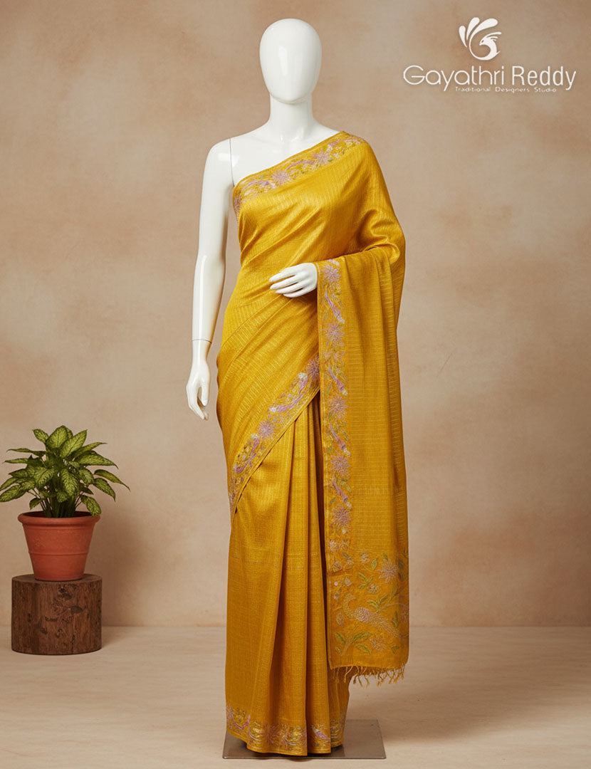 KHADI SILK WORK SAREE-KSW57