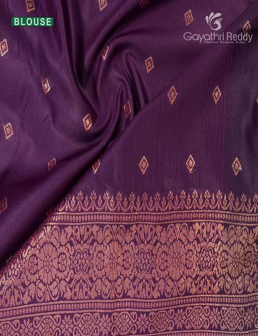 Semi Kanchipuram Art Silk Saree in Magenta