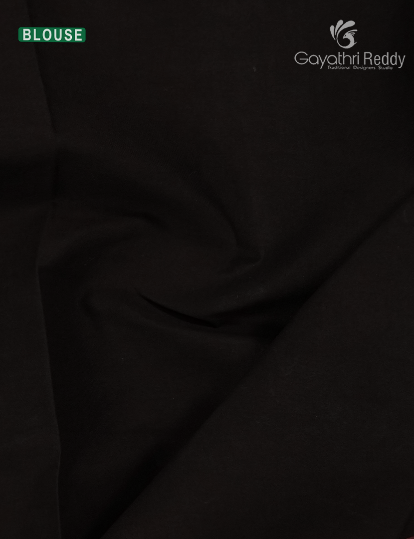 Pure MulMul Cotton Saree in Deep Olive Green and Black