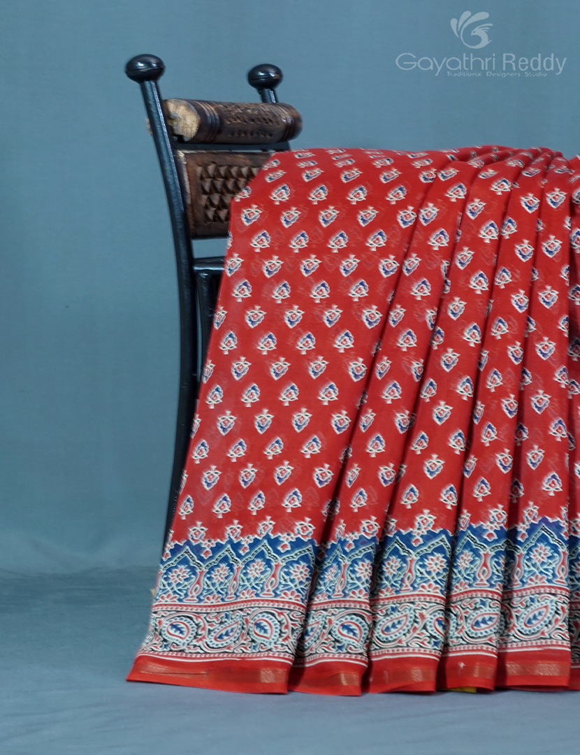 PURE CHANDERI AJARAKH PRINT-PCS517