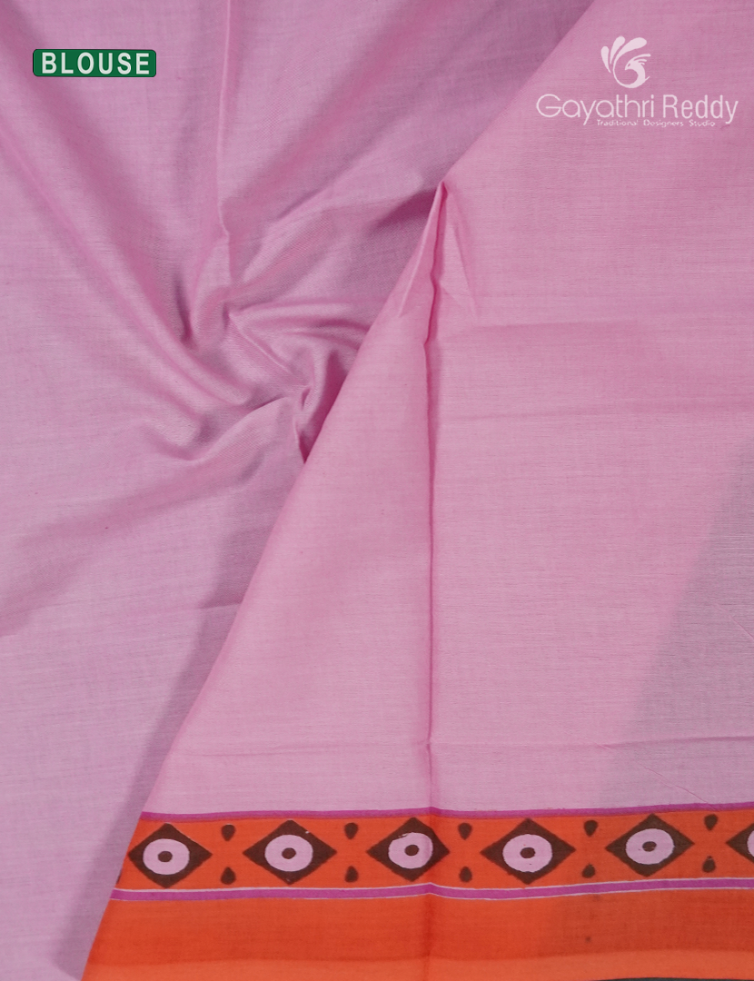 Premium Quality Cotton Kota Saree in Baby Pink and Lotus Pink