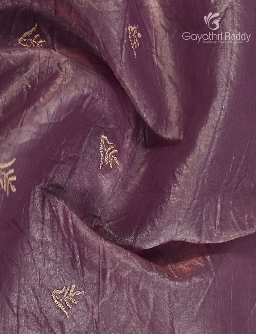 Glass Organza Saree in Mauve