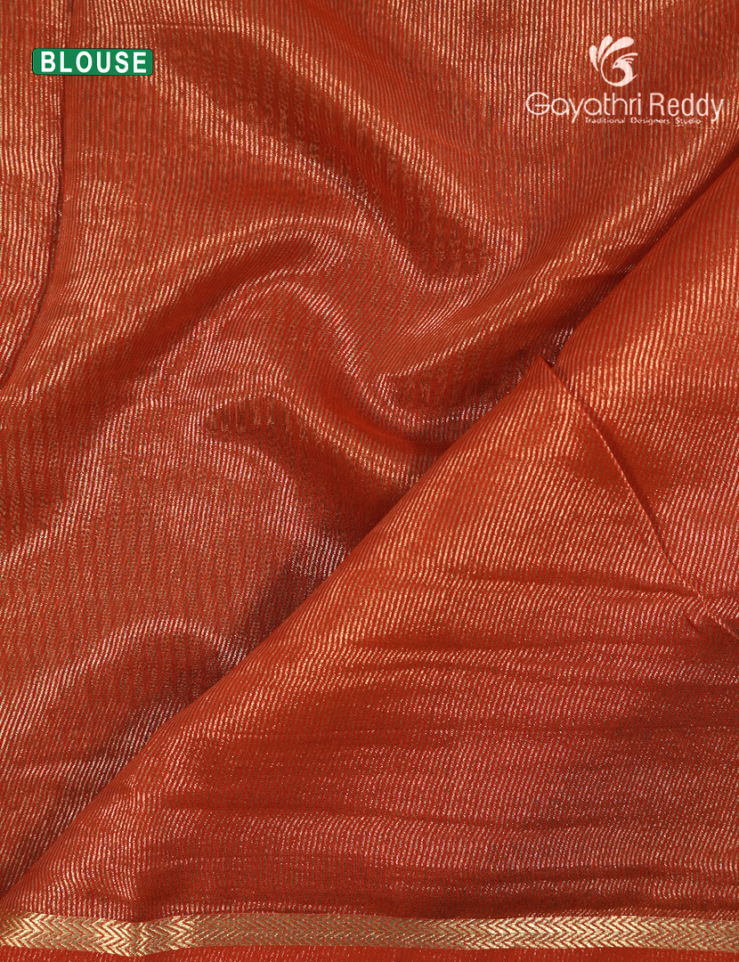 Pure Tissue Saree in Orange
