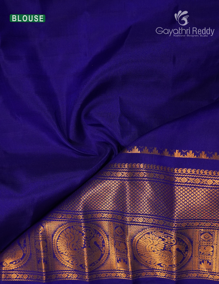 Pure Gadwal Silk Saree in Deep Blue