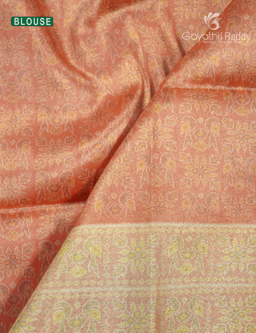 Semi Tussar Saree in Lotus Pink and Orange
