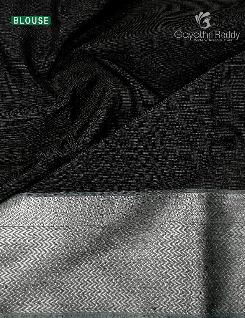 Pure Chanderi Sico Saree in Black