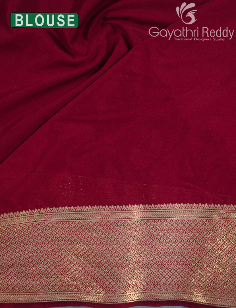 SEMI MYSORE CREPE SAREE-SMC314