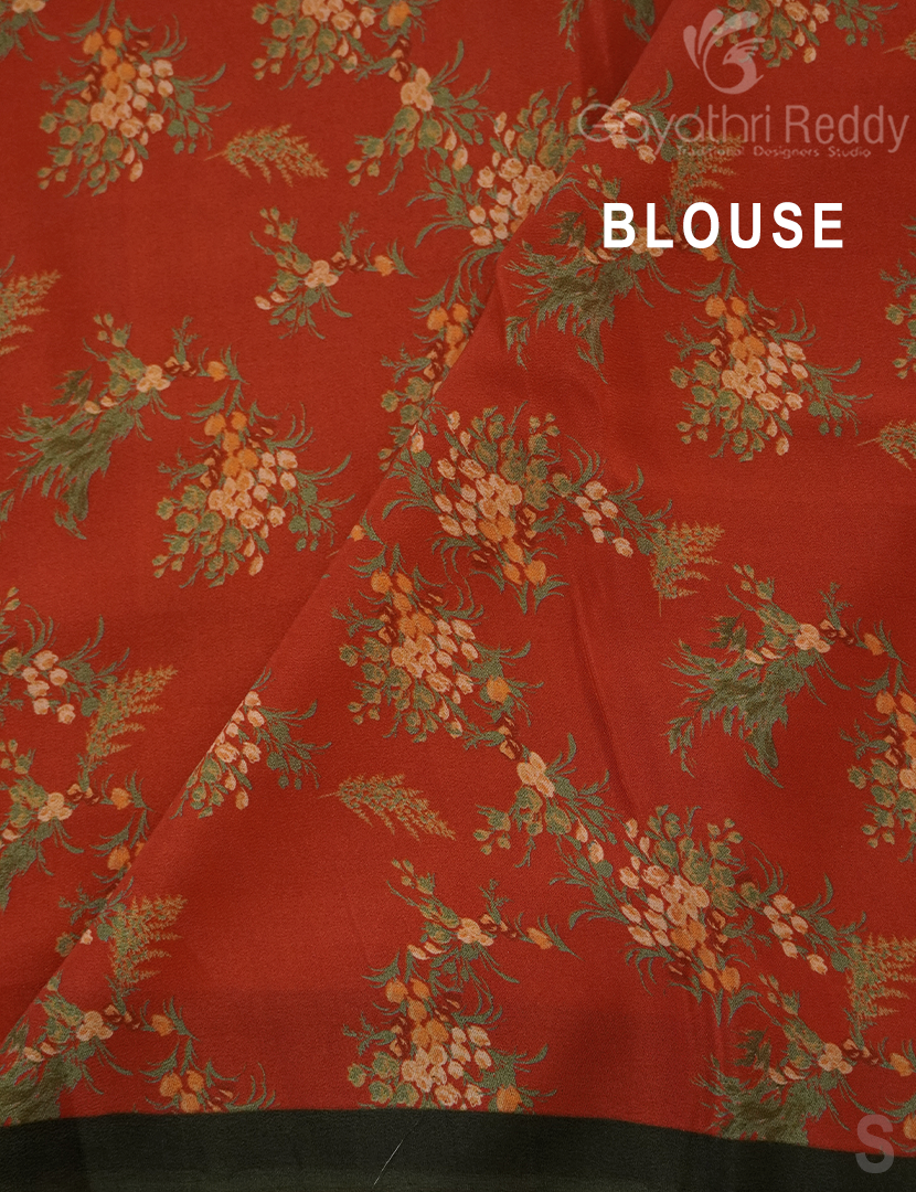 PURE CRAPE PRINTED SAREE-PCP9