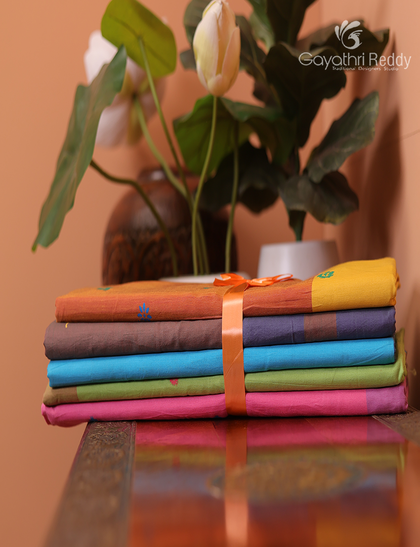 Silk Cotton Sarees Combo ( Set of 5 )