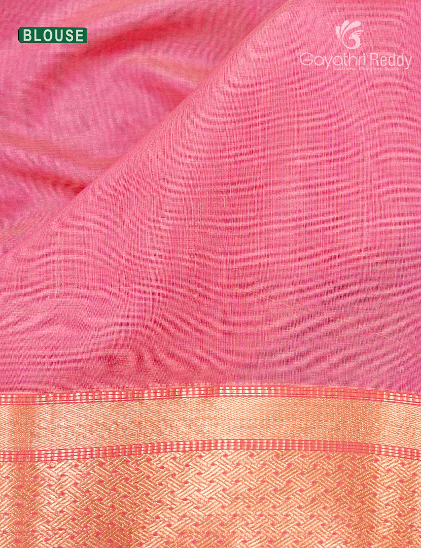 Pure Chanderi Sico Saree in Light mustard and Baby Pink