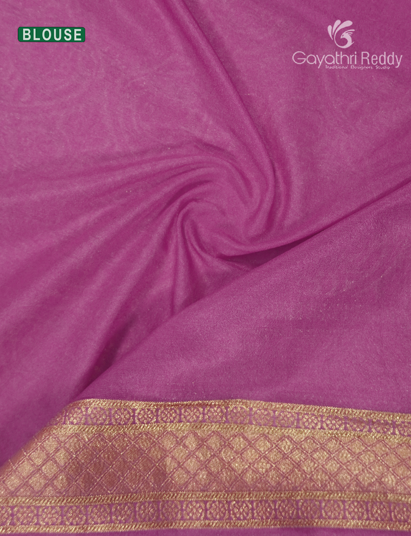 Banaras Georgette Saree in Mehr Pink