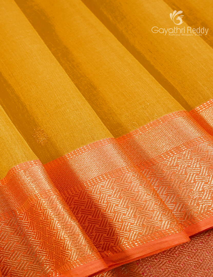 Pure Chanderi Sico Saree in Light mustard and Baby Pink