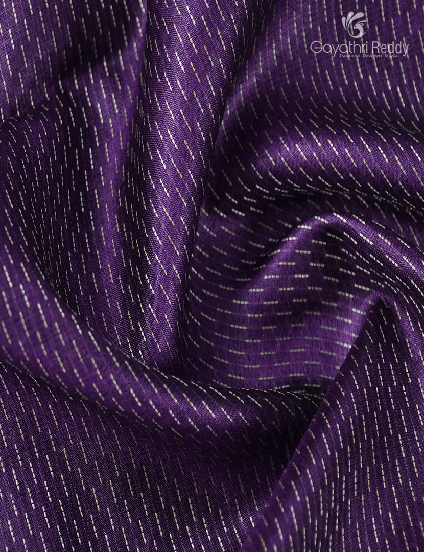 Pure Desi Tussar Fancy Saree in Deep Purple