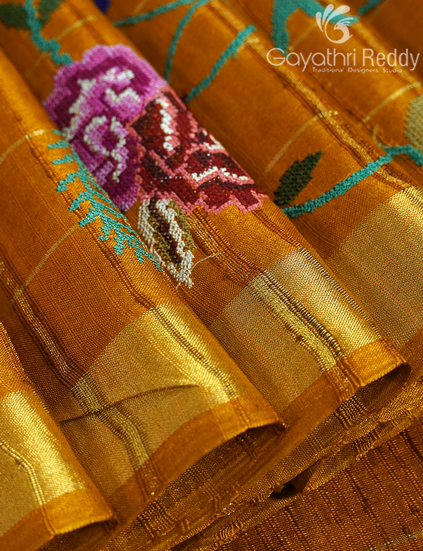 KHADI SILK WORK SAREE-KSW7