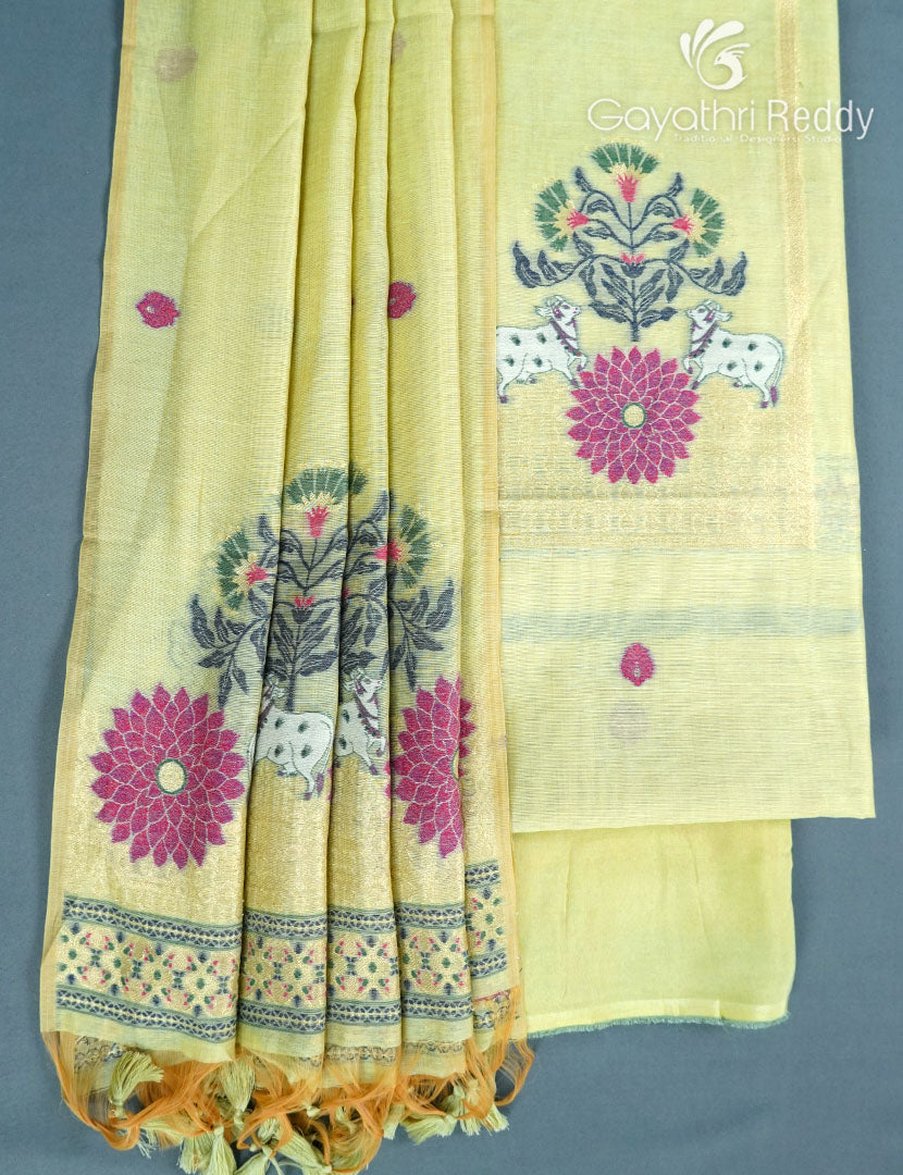 CHANDERI DRESS MATERIAL(3PC)-CDM23