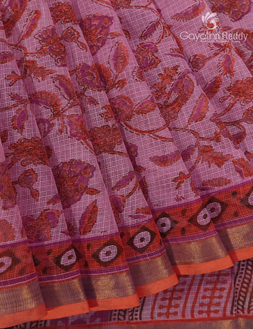 Premium Quality Cotton Kota Saree in Baby Pink and Lotus Pink