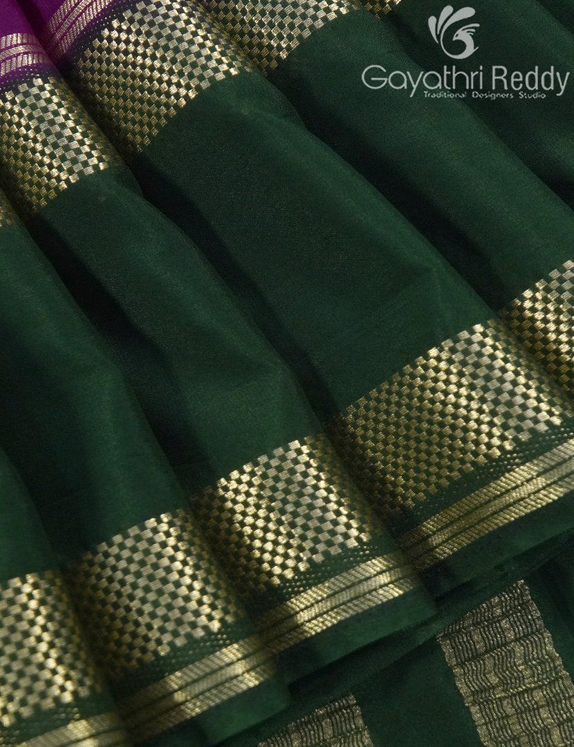 SEMI MYSORE CRAPE SAREE-SMC354