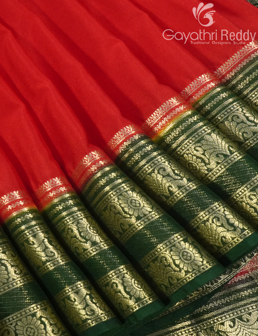 SEMI MYSORE CREPE SAREE-SMC364