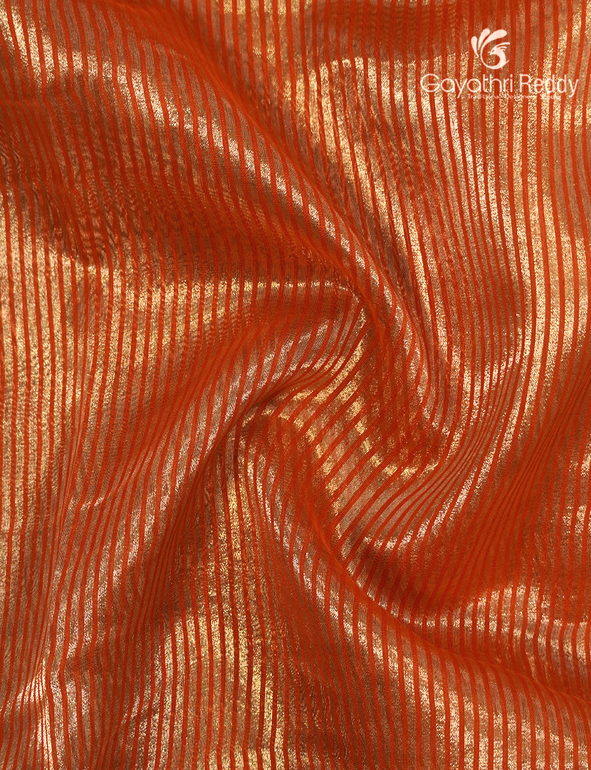 Pure Tissue Saree in Orange