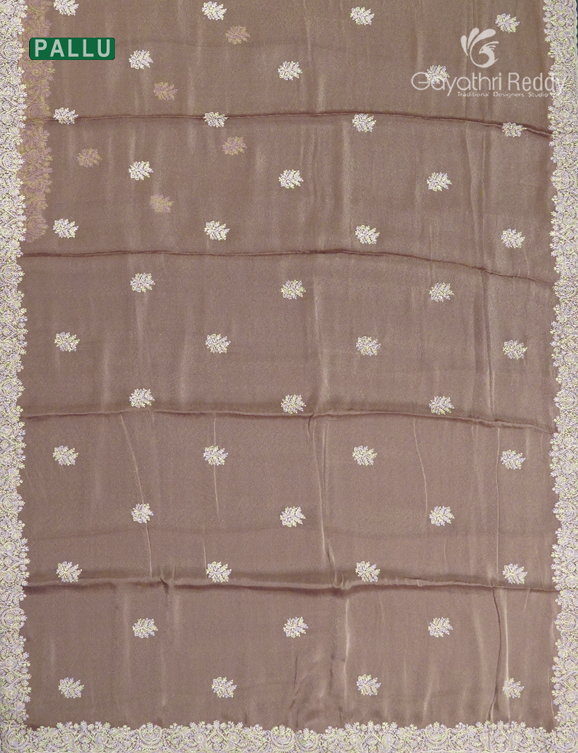 Fancy Saree in Pastel Brown