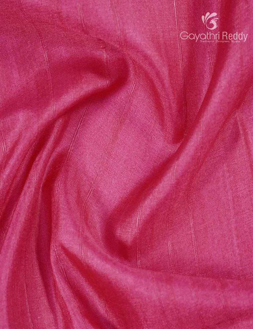 Semi Tussar Saree in Lotus Pink and Orange