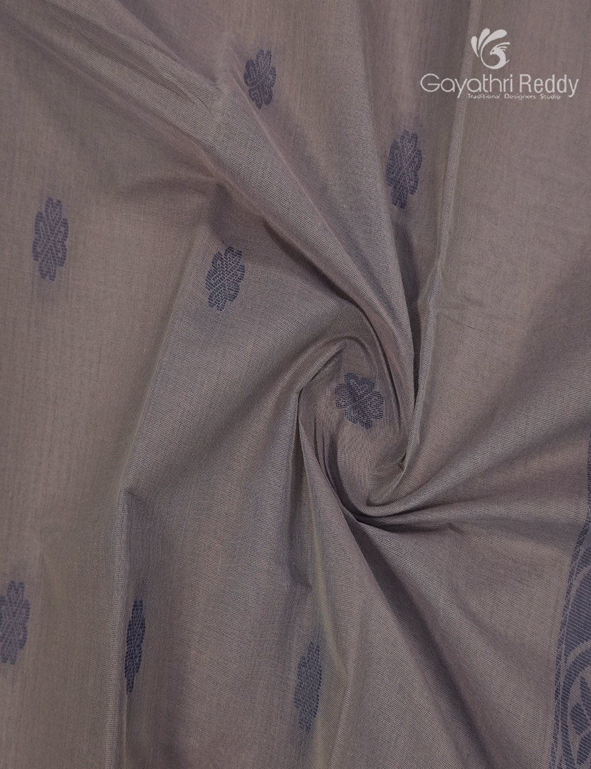 Pure Kanchi Cotton Saree in Grey