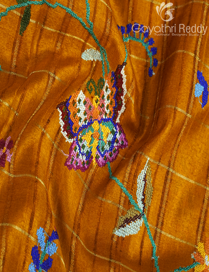 KHADI SILK WORK SAREE-KSW7