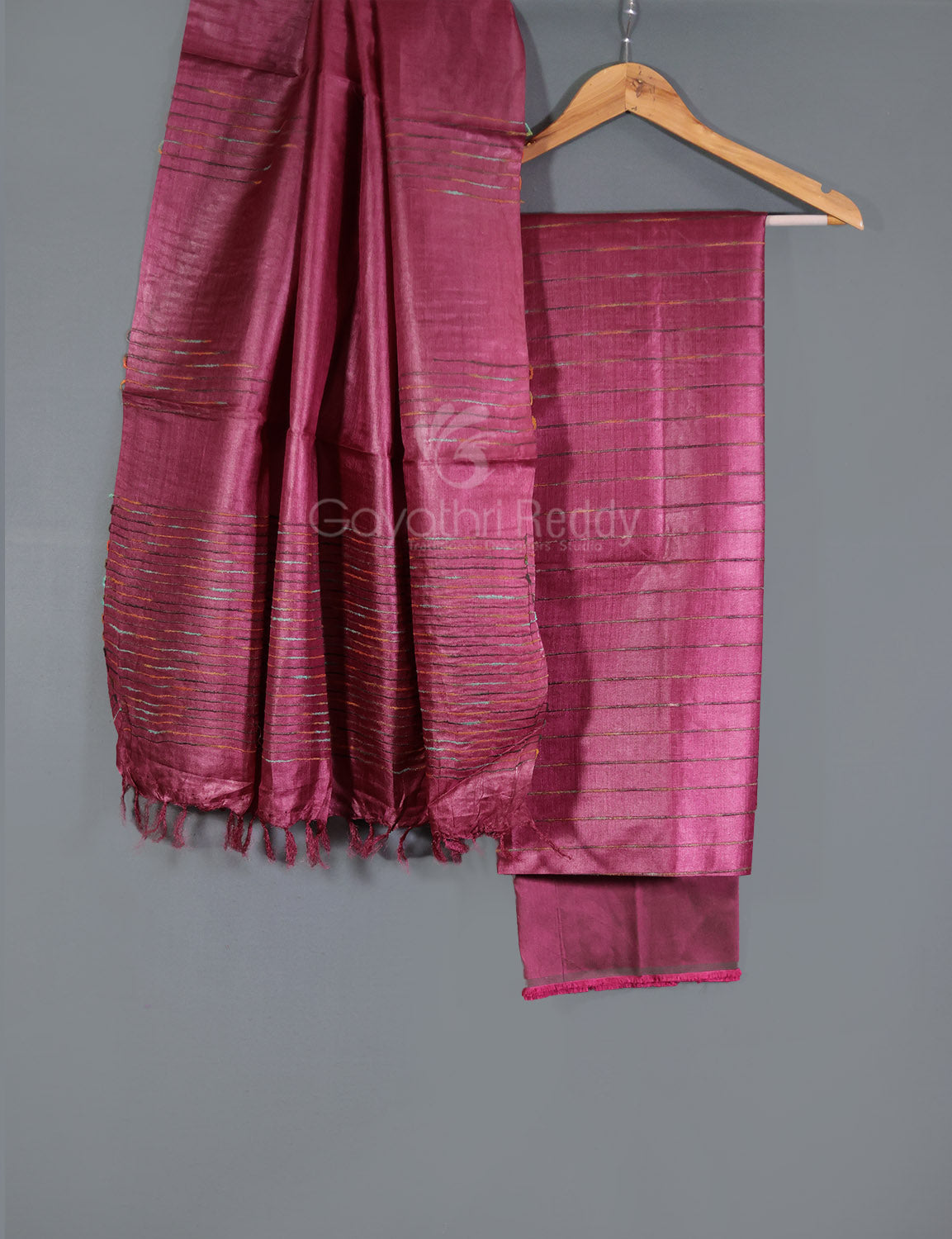 PURE DESI TUSSAR SILK DRESS MATERIAL-TSD35