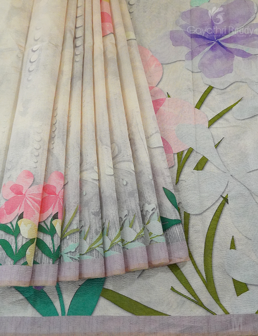 WRINKLE ORGANZA SAREE-OP579