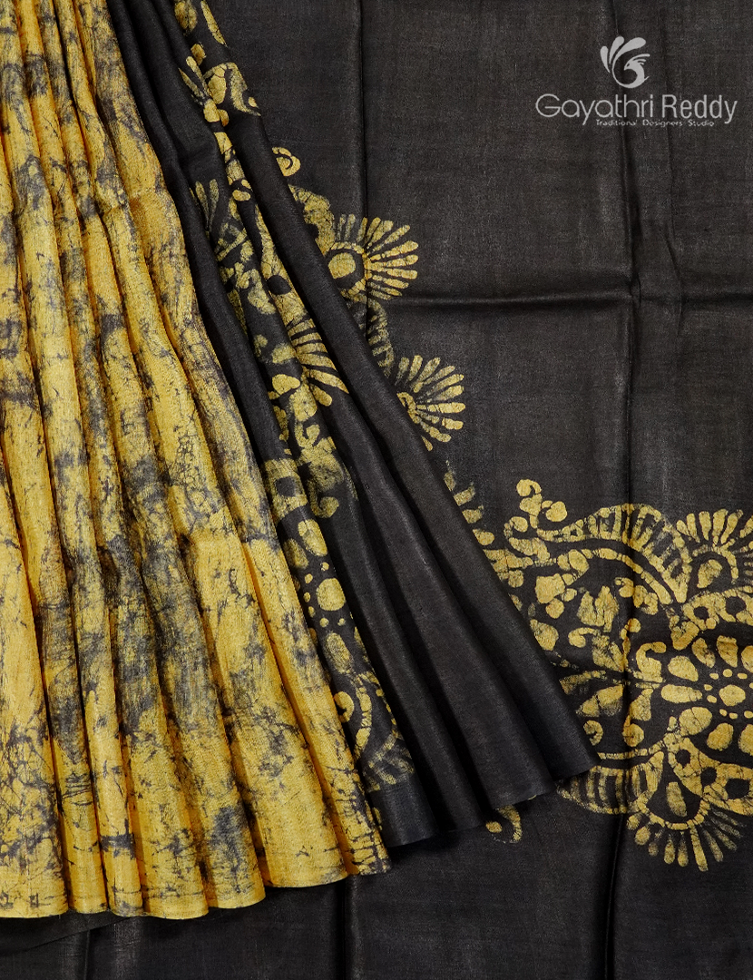 PURE DESI TUSSAR PRINTED SAREE-TS1586