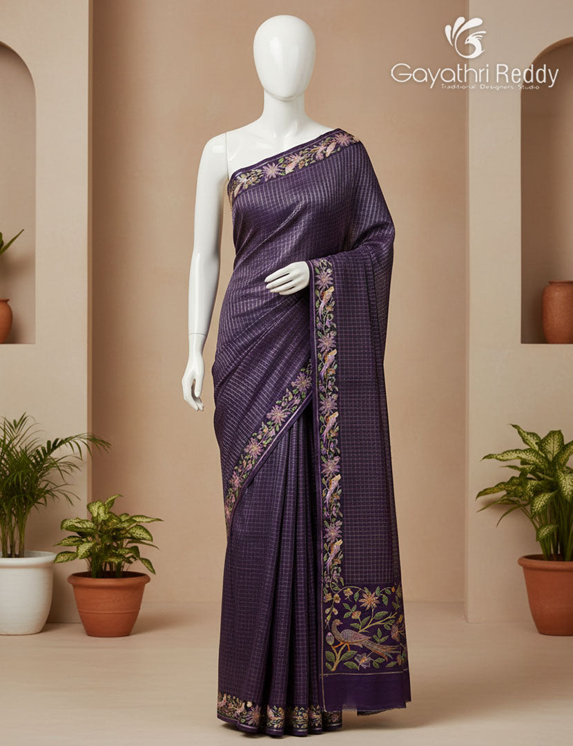 KHADI SILK WORK SAREE-KSW60