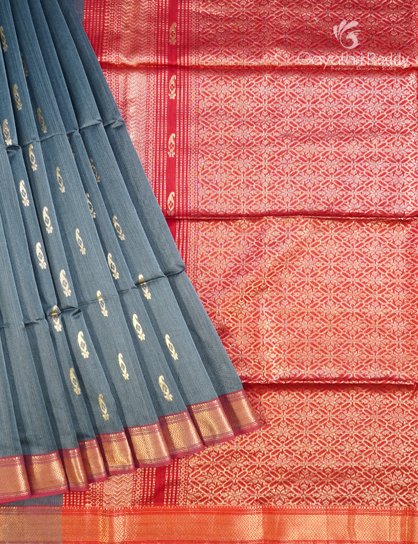PURE CHANDERI BUTTA SAREES -CPS1184