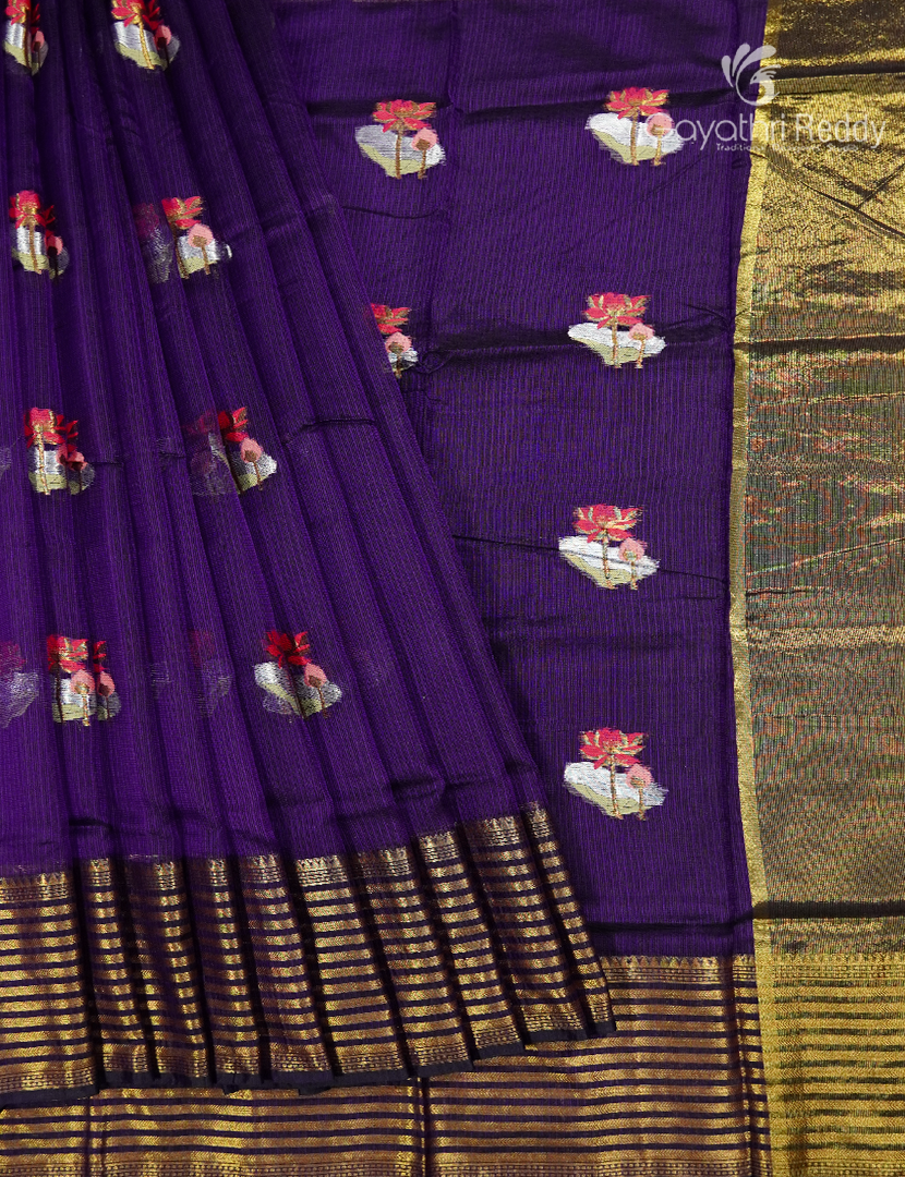 Pure Silk Kota Saree in Violet