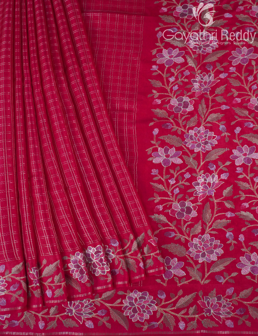 KHADI SILK WORK SAREE-KSW77