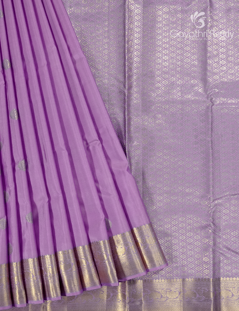 Semi Kanchipuram Silk Saree in Lavender