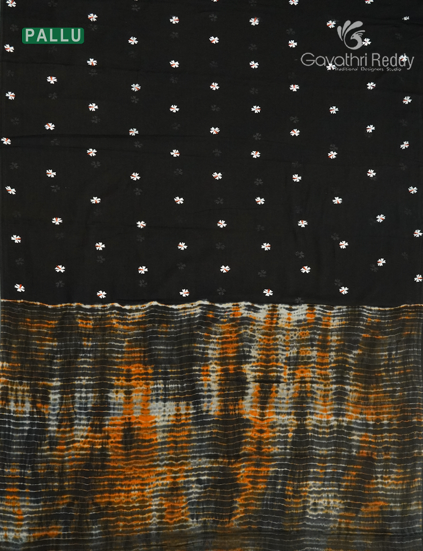 Pure MulMul Cotton Saree in Black