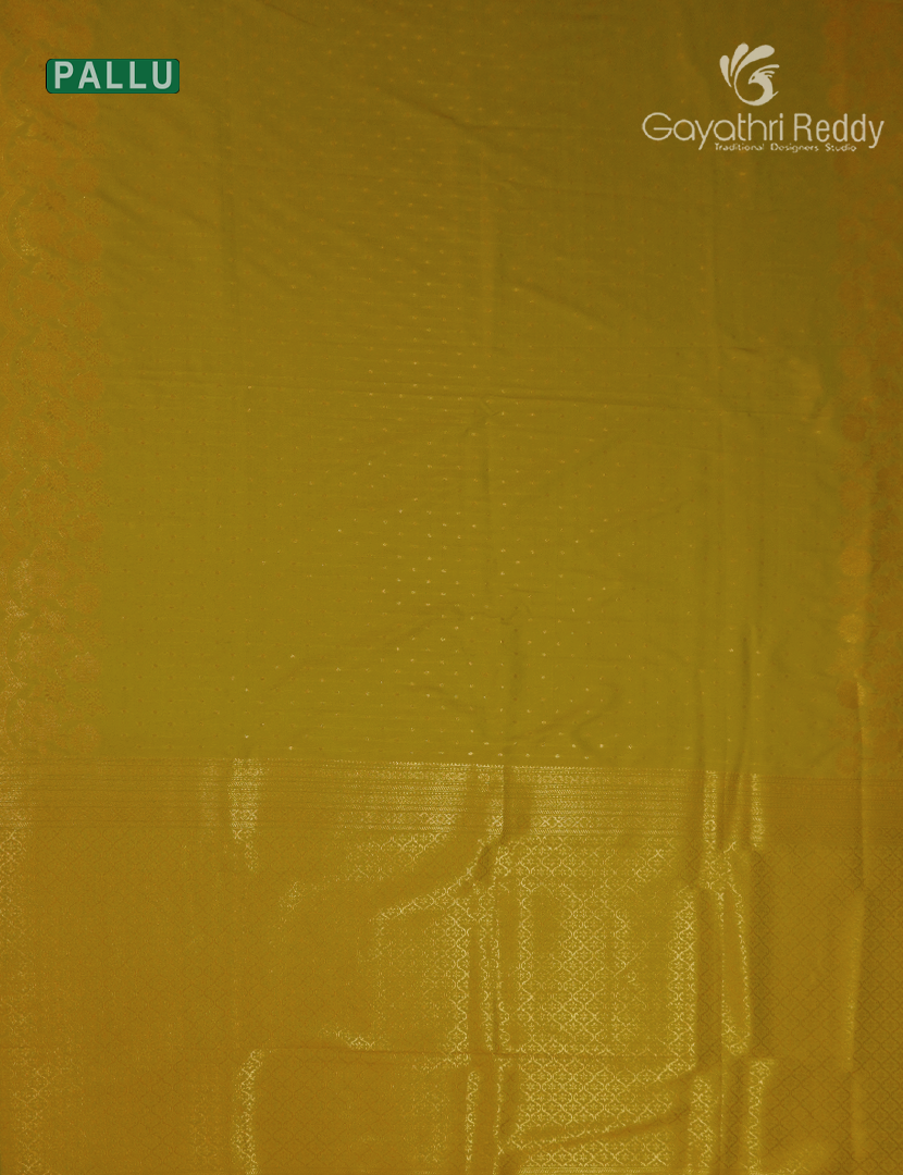 Semi Kanchipuram Art Silk Saree in Dry Mehendi