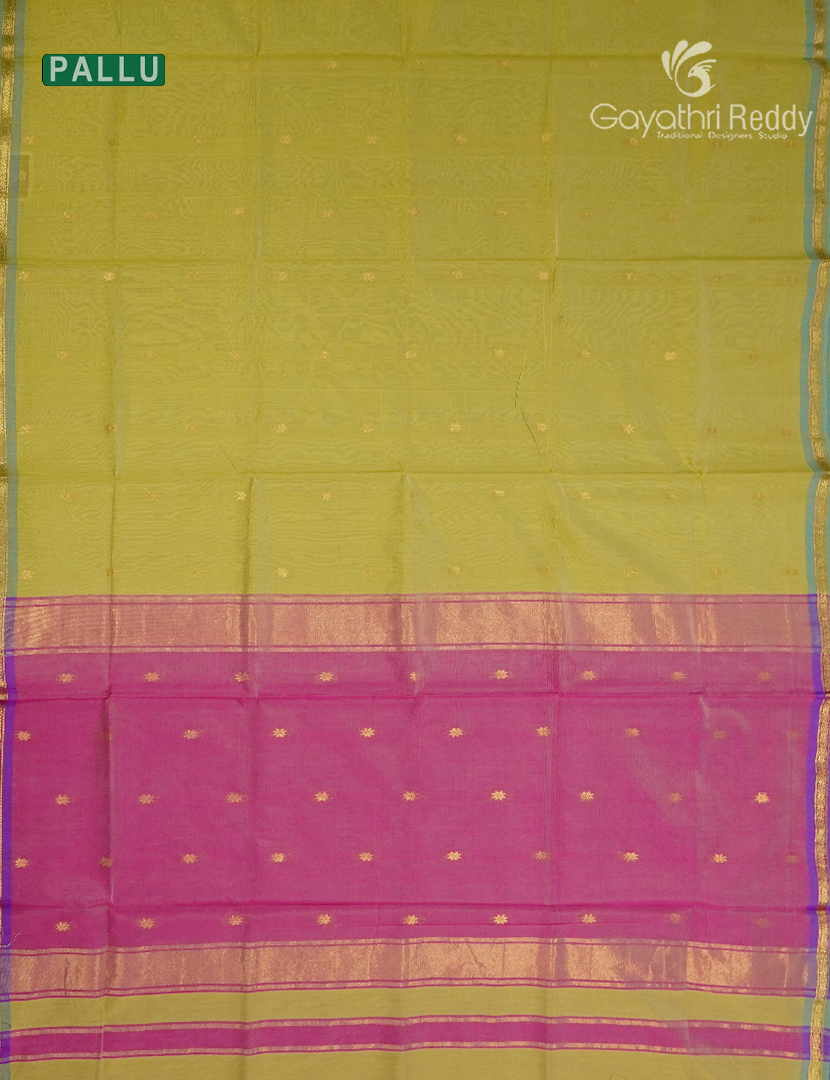 Sico Saree in Lime Green and Rose Pink